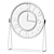 Round Glossy White Table Clock 3D model small image 2