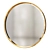 Elegant Round Golden Wall Mirrors 3D model small image 1