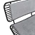 Modern Metal Garden Chair "Roric 3D model small image 3