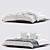 Crisp White Bedding Set 3D model small image 3