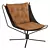 Leather Butterfly Chair, Modern Design 3D model small image 1