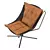 Leather Butterfly Chair, Modern Design 3D model small image 3