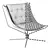 Leather Butterfly Chair, Modern Design 3D model small image 5