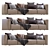 Modern Leather Prostoria Sofa Match 3D model small image 1