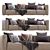 Modern Leather Prostoria Sofa Match 3D model small image 2