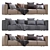 Modern Leather Prostoria Sofa Match 3D model small image 4