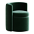 Luxurious Arcadia Stool Chic Velvet 3D model small image 1