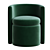 Luxurious Arcadia Stool Chic Velvet 3D model small image 2