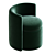 Luxurious Arcadia Stool Chic Velvet 3D model small image 4