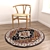 Round Rug Set with 6 variations 3D model small image 2