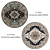 Round Rug Set with 6 variations 3D model small image 3