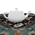 Round Rug Set with 6 variations 3D model small image 5