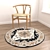 Round Rug Set with 6 variations 3D model small image 6