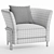 Sleek NEW COSMO Armchair, Modern 3D model small image 6