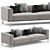 Elegant Paolo Castelli Soft Ratio Sofa 3D model small image 1