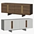 Brixton White & Walnut Sideboard 3D model small image 1