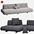 Modern Sand Sofa Comfort Concept 3D model small image 3