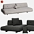 Modern Sand Sofa Comfort Concept 3D model small image 6