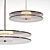 Metallized Glass Disc Pendant Light 3D model small image 1