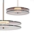 Metallized Glass Disc Pendant Light 3D model small image 4