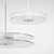 Metallized Glass Disc Pendant Light 3D model small image 7