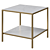 Elegant White Gold End Table 3D model small image 1