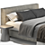 Modern Minotti Roger Bed Design 3D model small image 2