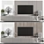  Modern 3D TV Wall Unit 3D model small image 1