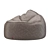 Mini Mammoth Pouf Wool Gray 3D model small image 4