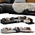 Stylish Minotti HORIZONTE Modular Sofa 3D model small image 1