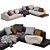 Stylish Minotti HORIZONTE Modular Sofa 3D model small image 2