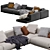 Stylish Minotti HORIZONTE Modular Sofa 3D model small image 3