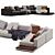 Stylish Minotti HORIZONTE Modular Sofa 3D model small image 5