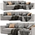 Italian Hermes Chaise Longue Sofa 3D model small image 2