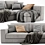 Italian Hermes Chaise Longue Sofa 3D model small image 3