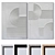 Wall Paintings Set Mosaic Frames 3D model small image 1