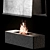 Elegant Ventilated Fireplace Ensemble 3D model small image 2