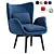 Royal Velvet Accent Chair 3D model small image 1