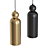 Brass Cylinder Sphere LED Pendant 3D model small image 2