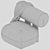 Customizable Roob Look Armchair 3D model small image 6