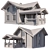 115 sq.m Log Cabin House 3D model small image 4