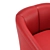 Luxury Red Leather Swivel Chair 3D model small image 2