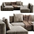 Modern 3D Sofa Boca Navi 3D model small image 2