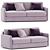 Convertible Modern Sofa Bed 3D model small image 1