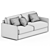 Convertible Modern Sofa Bed 3D model small image 3