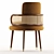 Modern Upholstered BLAKEY Dining Chair 3D model small image 4
