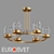 Calle Glass Ceiling Chandelier 3D model small image 1