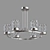 Calle Glass Ceiling Chandelier 3D model small image 2