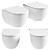 Serel Sapphire Wall-Hung Toilet 3D model small image 1