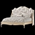 Elegant Italian Winged Bed Design 3D model small image 1